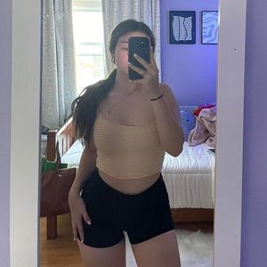 Yellow stripped tank top